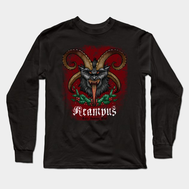 Krampus Long Sleeve T-Shirt by celtichammerclub